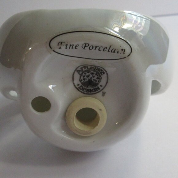 Apple Tree Design Porcelain Angel 3D Nativity Ornament White Gold Trim Christmas - Picture 7 of 12